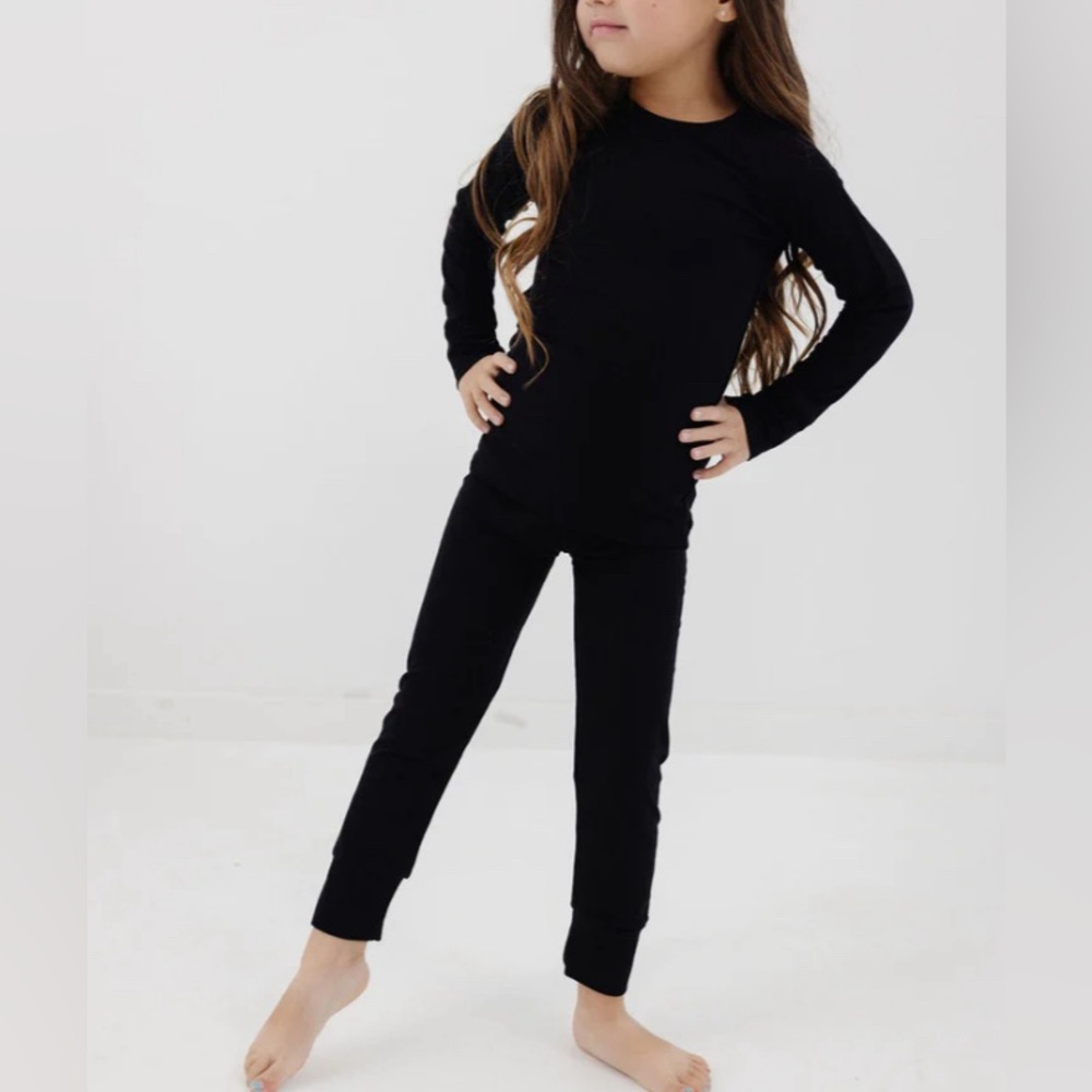 New! Joss + J Basic Black Bamboo Legging Jogger Pants 6Y